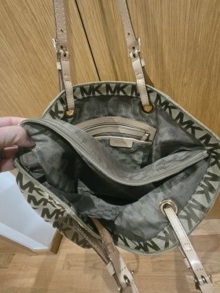 Bolso Michael Kors Beige y Gris