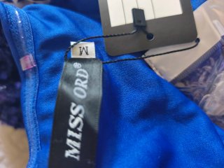 Vestido azul lentejuelas talla M