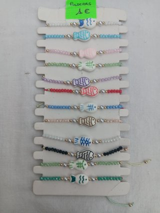Pulseras 1 € unidad con peces de colores