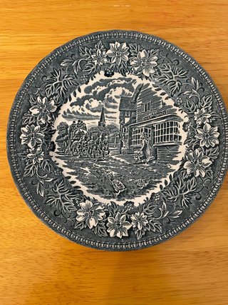 Plato decorativo escena rural