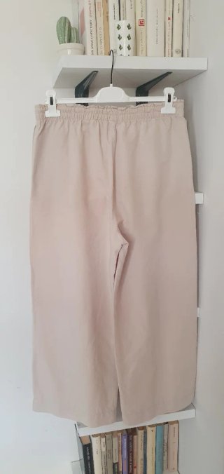 Pantaloni ampi beige tg L