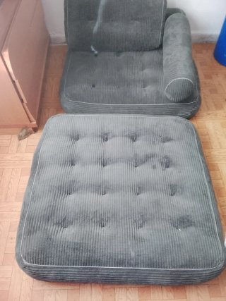 Sofá Cama Gris Corduroy
