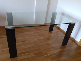 Mesa Comedor Cristal Templado Negra