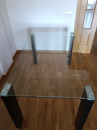 Mesa Comedor Cristal Templado Negra