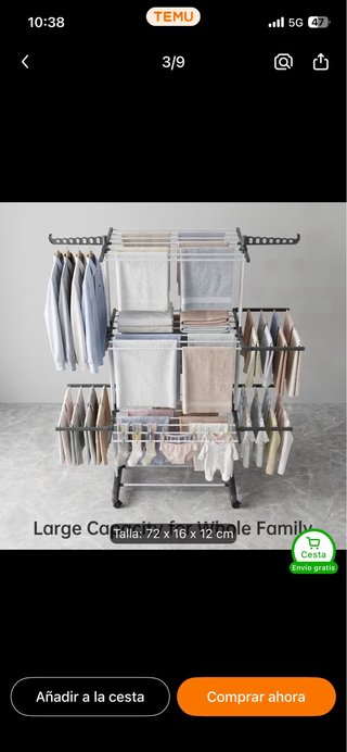 Tendedero Plegable 3 Niveles