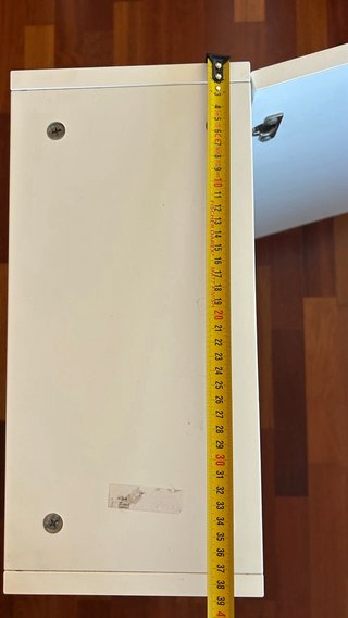 Armario de pared Ikea blanco con cristal