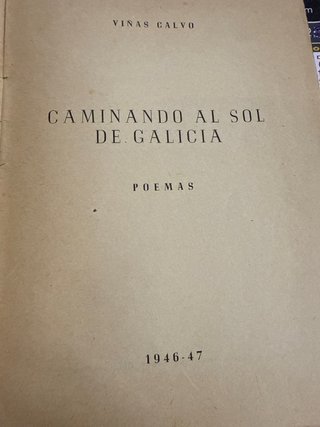 CAMINANDO AL SOL DE GALICIA. -VIÑAS CALVO.