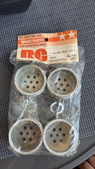 LLANTAS RC TAMIYA HOTSHOT DORADAS VINTAGE NUEVAS