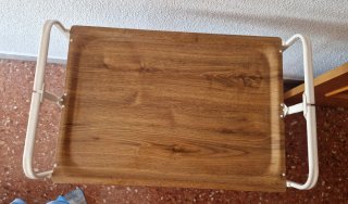 Carrito camarera plegable madera y metal