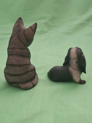 Figuras de pingüinos de cerámica