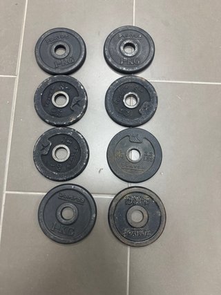 Discos de pesas DOMYOS 1 KG (8 unidades)