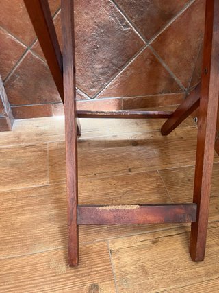 Mesa redonda de madera plegable
