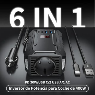 Inversor de Corriente BESTEK 400W – Onda