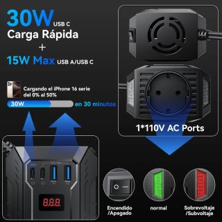 Inversor de Corriente BESTEK 400W – Onda