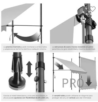 Toldo plegable para balcón