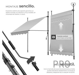 Toldo plegable para balcón