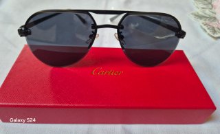 Occhiali Cartier Pilota Panthère Nero