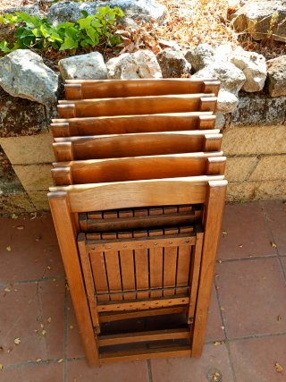 Conjunto 6 Sillas Madera Plegables