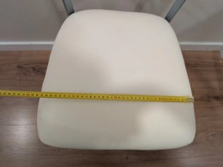 Taburete de cocina con asiento de polipiel