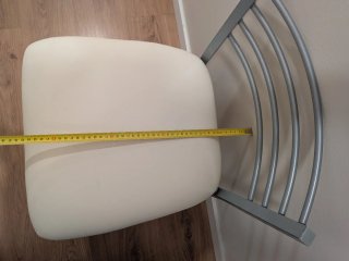 Taburete de cocina con asiento de polipiel
