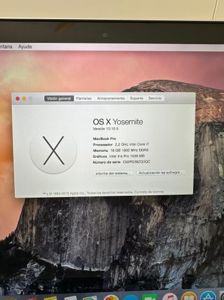 MacBook Pro Retina 15" 2014 i7 16GB RAM Impecable