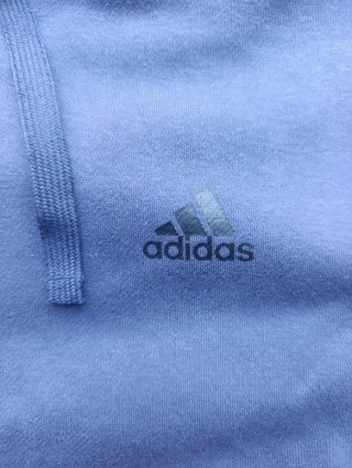 Chaqueta Adidas Azul y Gris con Capucha