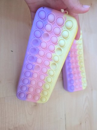 2 Estuches Pop It Morado Rosa Amarillo