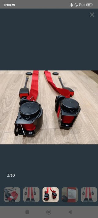 Cinturones Seat 124 Rojos