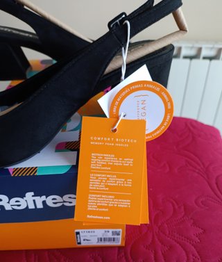 Zapatos Refresh tacón Slingback Negro 39 de 60€