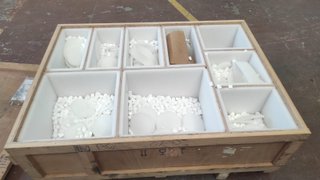 Caja de madera para embalaje de piezas