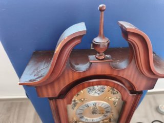 Reloj de Pared Antiguo Madera y Cristal
