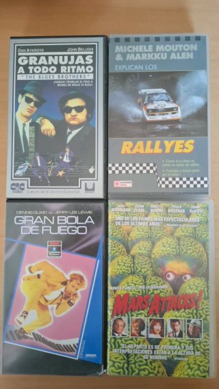 Lote 4 Películas VHS: Blues Brothers, Rallyes, Gra
