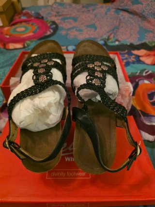 Sandalias DEITY Negro/Negro Talla 39