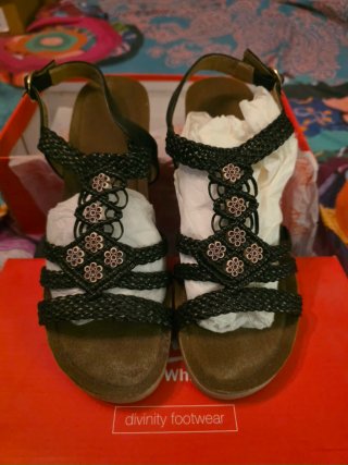 Sandalias DEITY Negro/Negro Talla 39