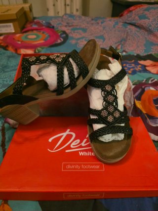 Sandalias DEITY Negro/Negro Talla 39