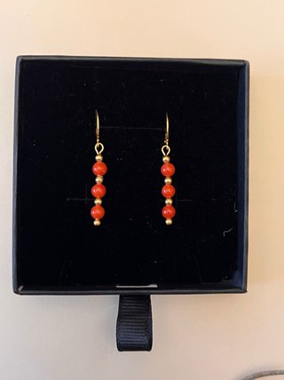 Pendientes de Coral Rojo Antiguos