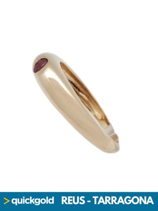 040-01-00854 ANILLO ORO 18K CON PIEDRA ROJA T17