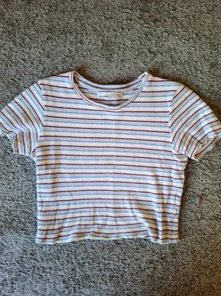 Top de rayas Pull&Bear crop top