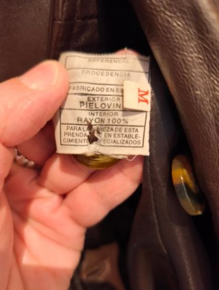 Cazadora de cuero ECI Talla M