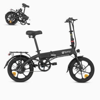Bicicleta Eléctrica Plegable Negra