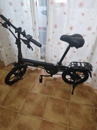 Bicicleta Eléctrica Plegable Negra
