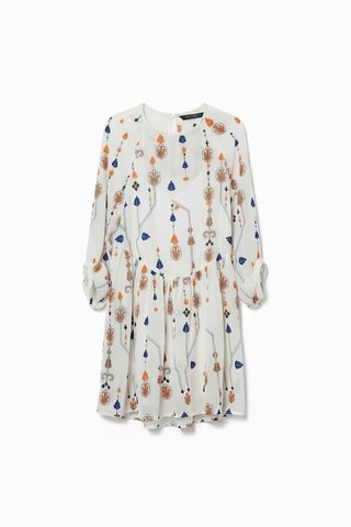 Vestido Folk Floral Zara
