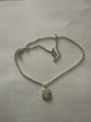 Collar Tous Oso Plata y Blanco