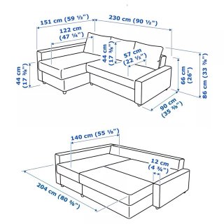 Sofá chaiselongue cama Friheten Ikea