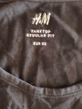 Camiseta H&M Tirantes Negra Talla XS