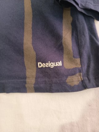 Camiseta Desigual manga larga azul hombre