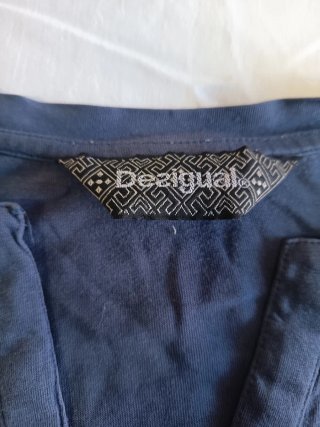 Camiseta Desigual manga larga azul hombre
