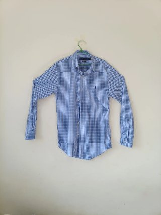 Camisa Ralph Lauren Cuadros Azul Talla S