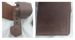 MegaGear Funda em pele auténtica para cámara