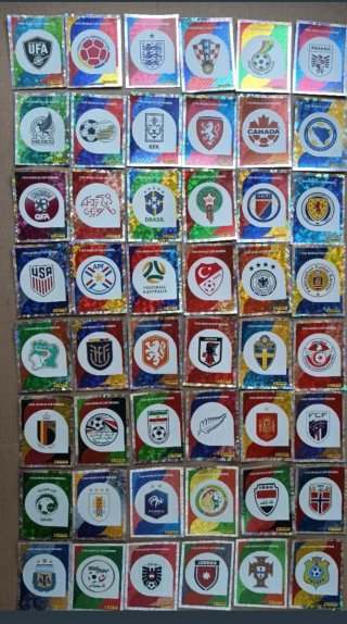 Escudos Mundial 2026 Panini completo